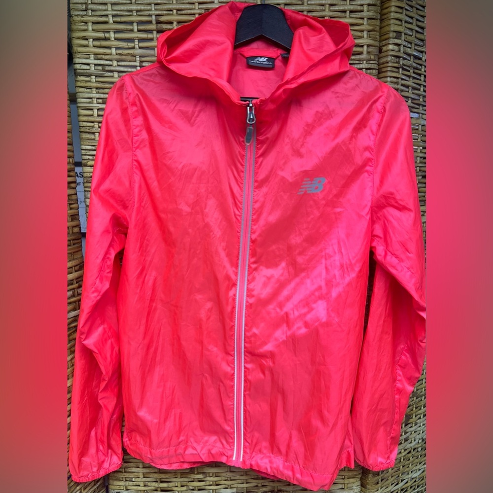 New Balance- Neon Pink Full Zip, Hoodie,‎ Windbreaker jacket-Size:Small